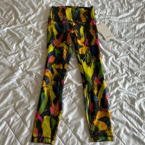 Lululemon Wunder Train HR Tight 25" UNBM Women's Size 6 Undertone Black Multi